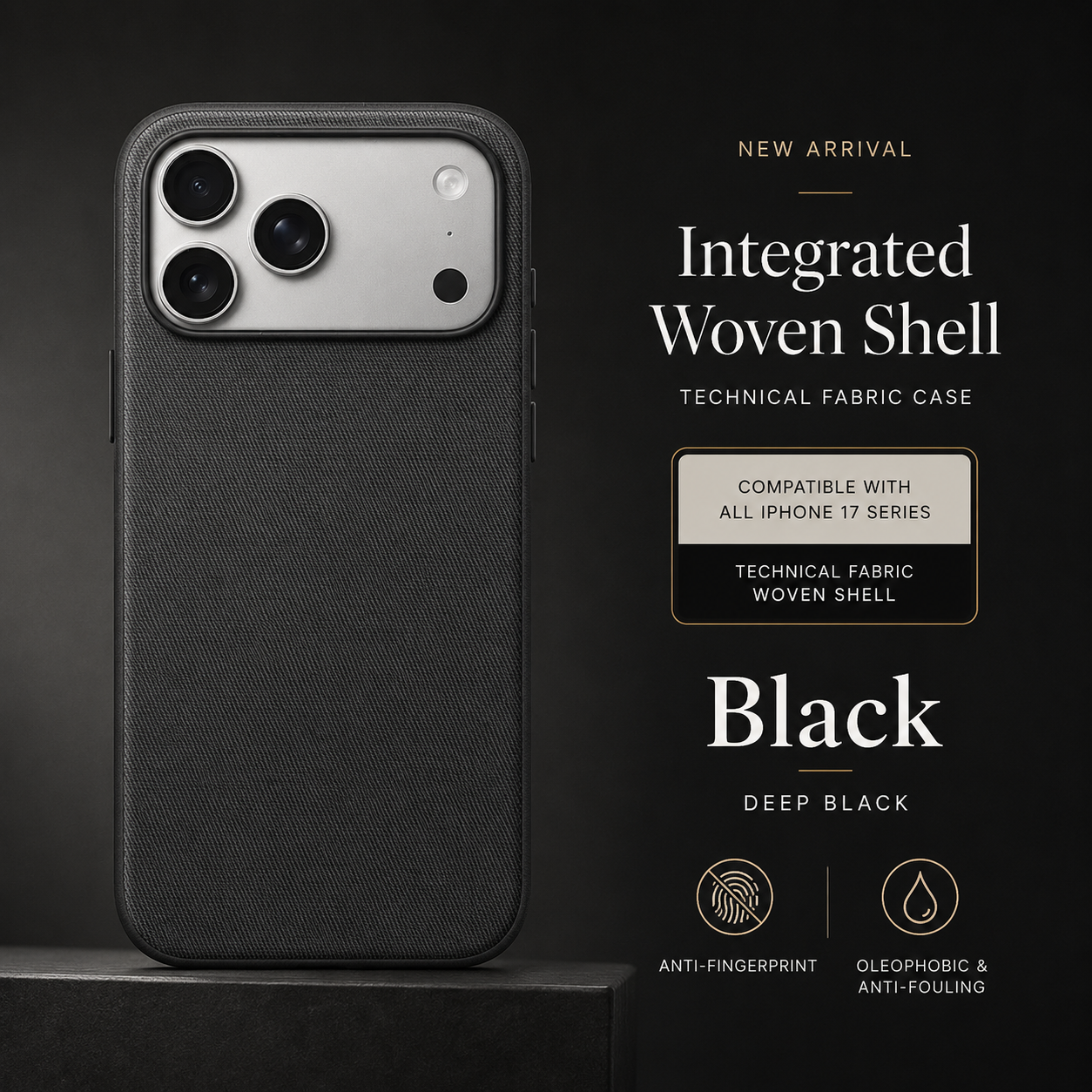 Premium iPhone Case Woven MagSafe Strong Magnetic Cover with Wireless Charging Anti Fingerprint Non Slip Waterproof Fabric Design