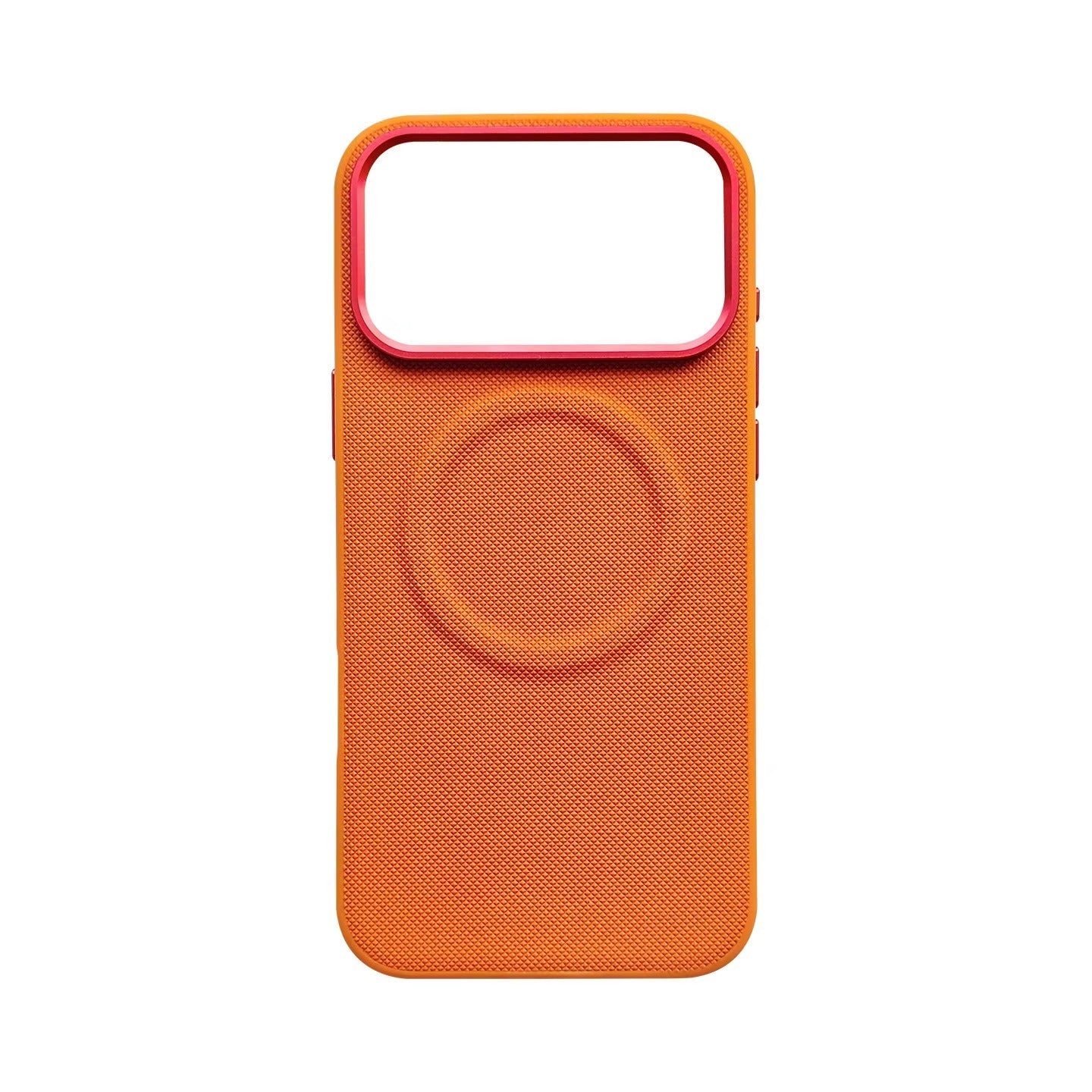Premium iPhone Case Magnetic Shockproof Leather Cover Diamond Texture Grain MagSafe Wireless Charging Protection