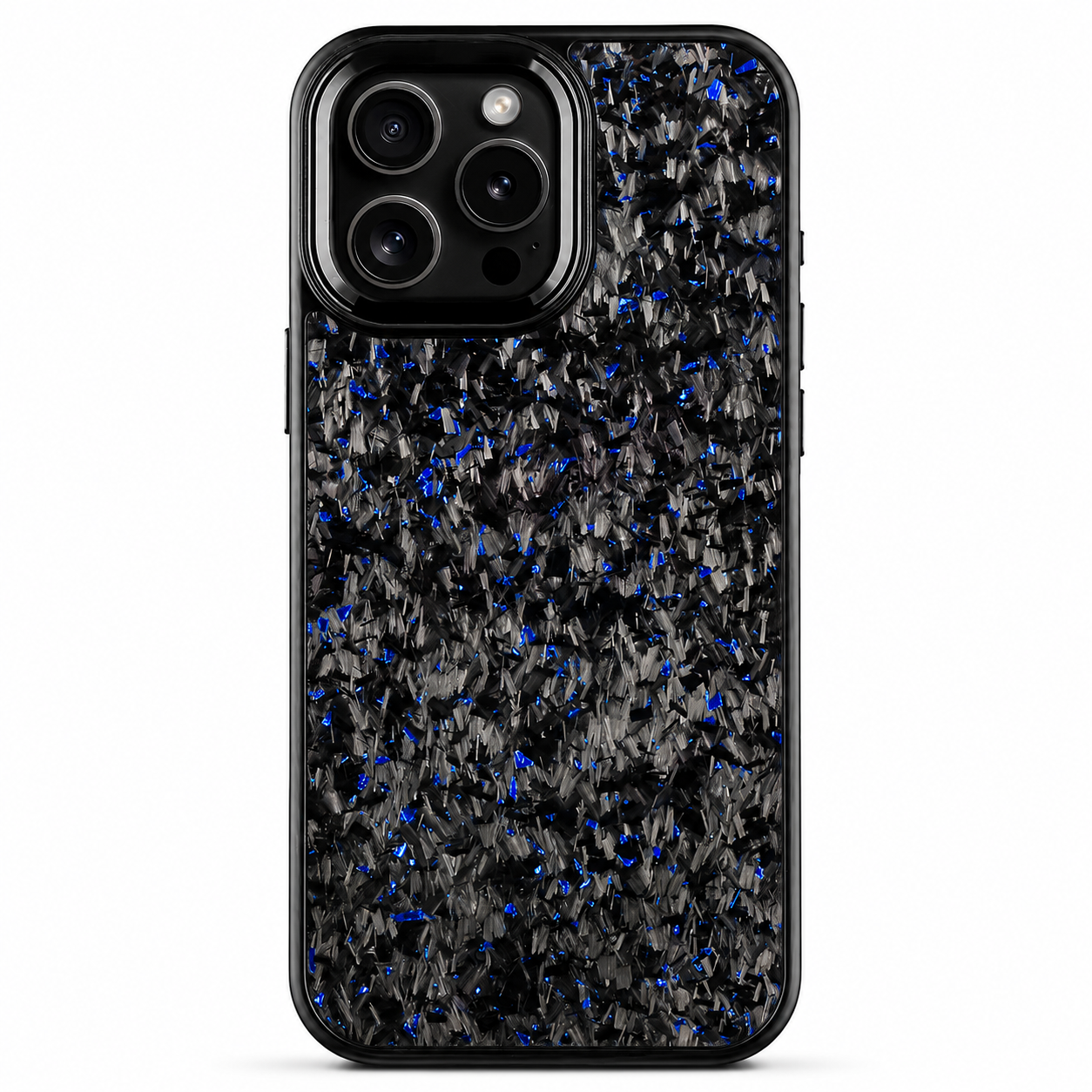 Premium iPhone Case Real Forged Carbon Fiber MagSafe Cover Metal Lens Accents Shockproof Dual Layer Protection