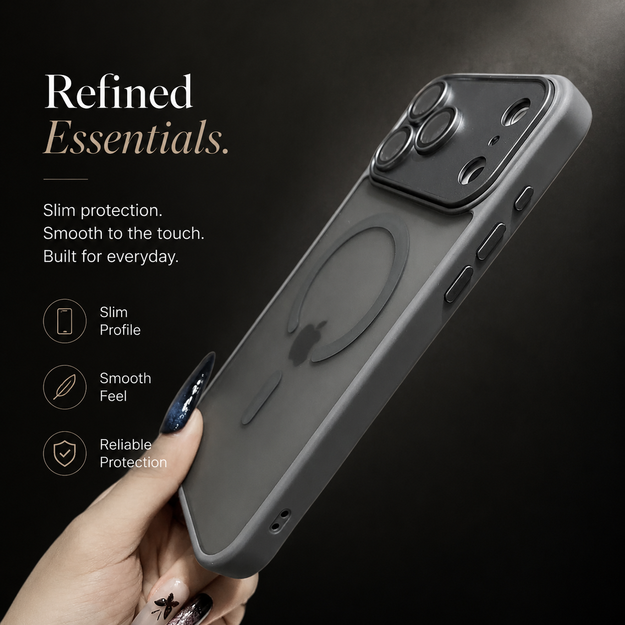Premium iPhone Case Matte Magnetic Translucent Cover with MagSafe Wireless Charging Support Shockproof Anti Fingerprint PC TPU Protective Design