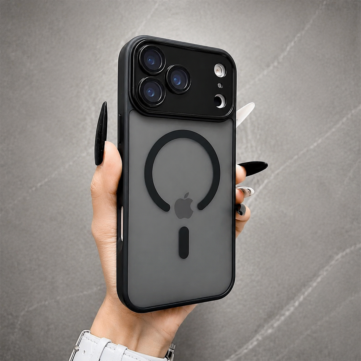 Premium iPhone Case Matte Magnetic Translucent Cover with MagSafe Wireless Charging Support Shockproof Anti Fingerprint PC TPU Protective Design