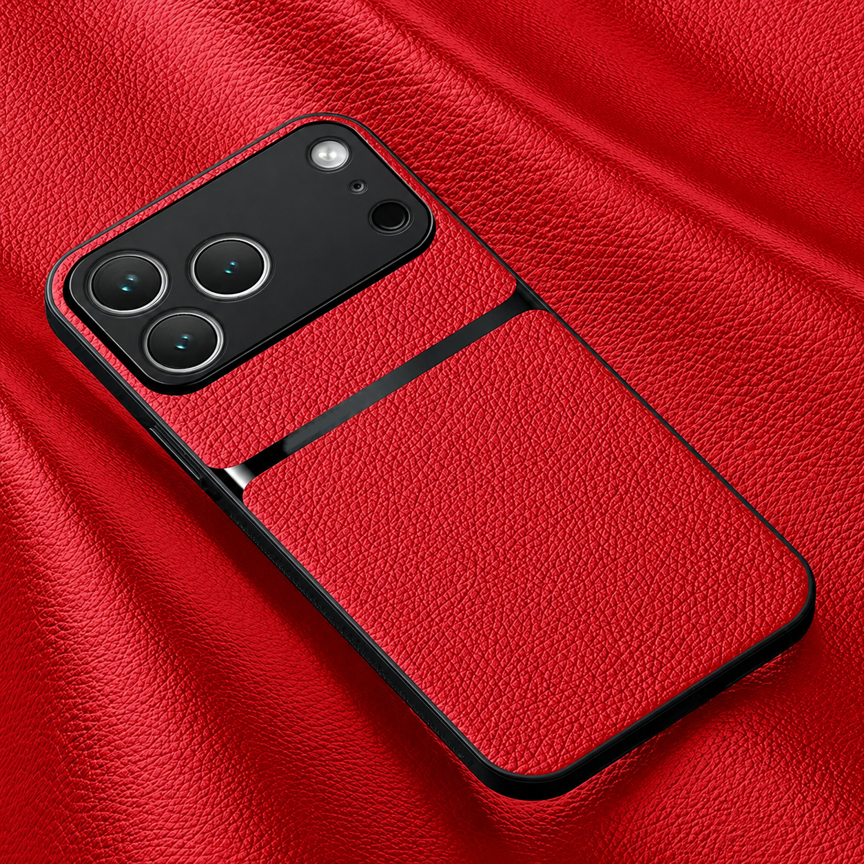 Premium iPhone Case Leather Pattern Silicone Cover Shockproof Protective Back Case