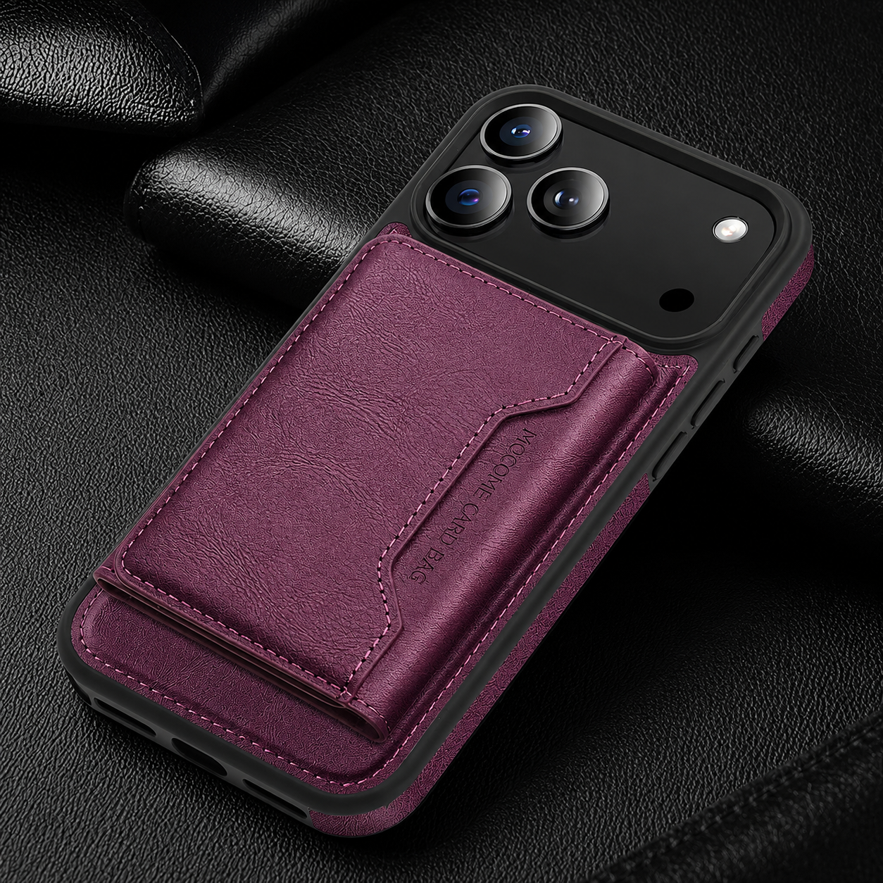 Premium iPhone Case Magnetic PU Leather Wallet Cover Card Holder MagSafe Shockproof Secure Storage Protection
