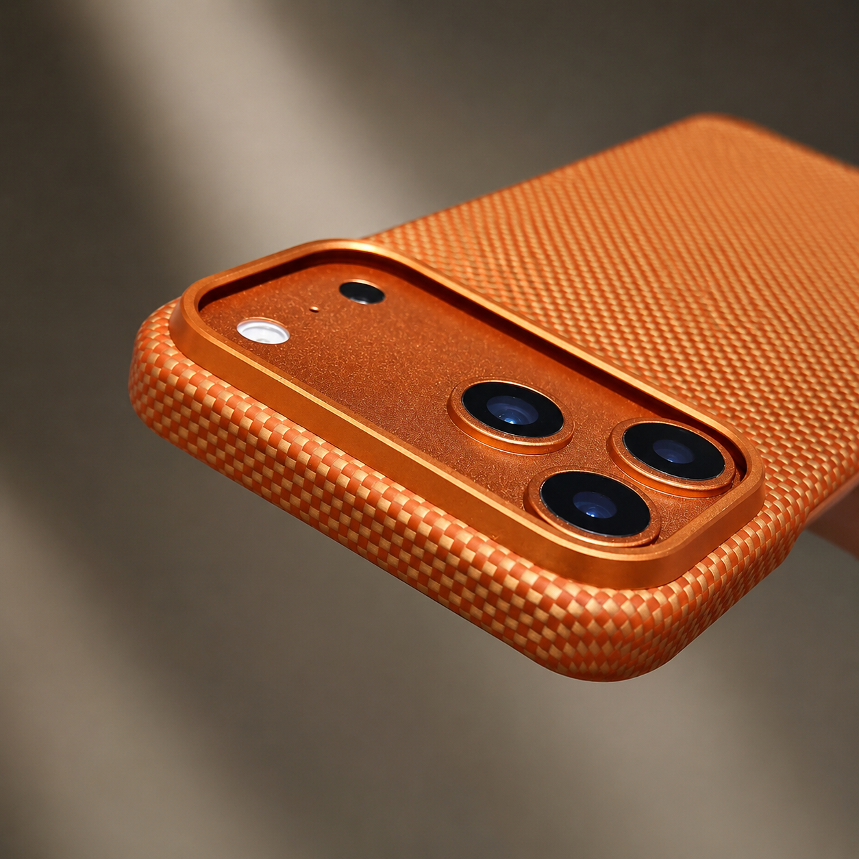 Premium iPhone Case Magnetic Carbon Aramid Fiber Cover Kevlar Shockproof Full Body Protective Design