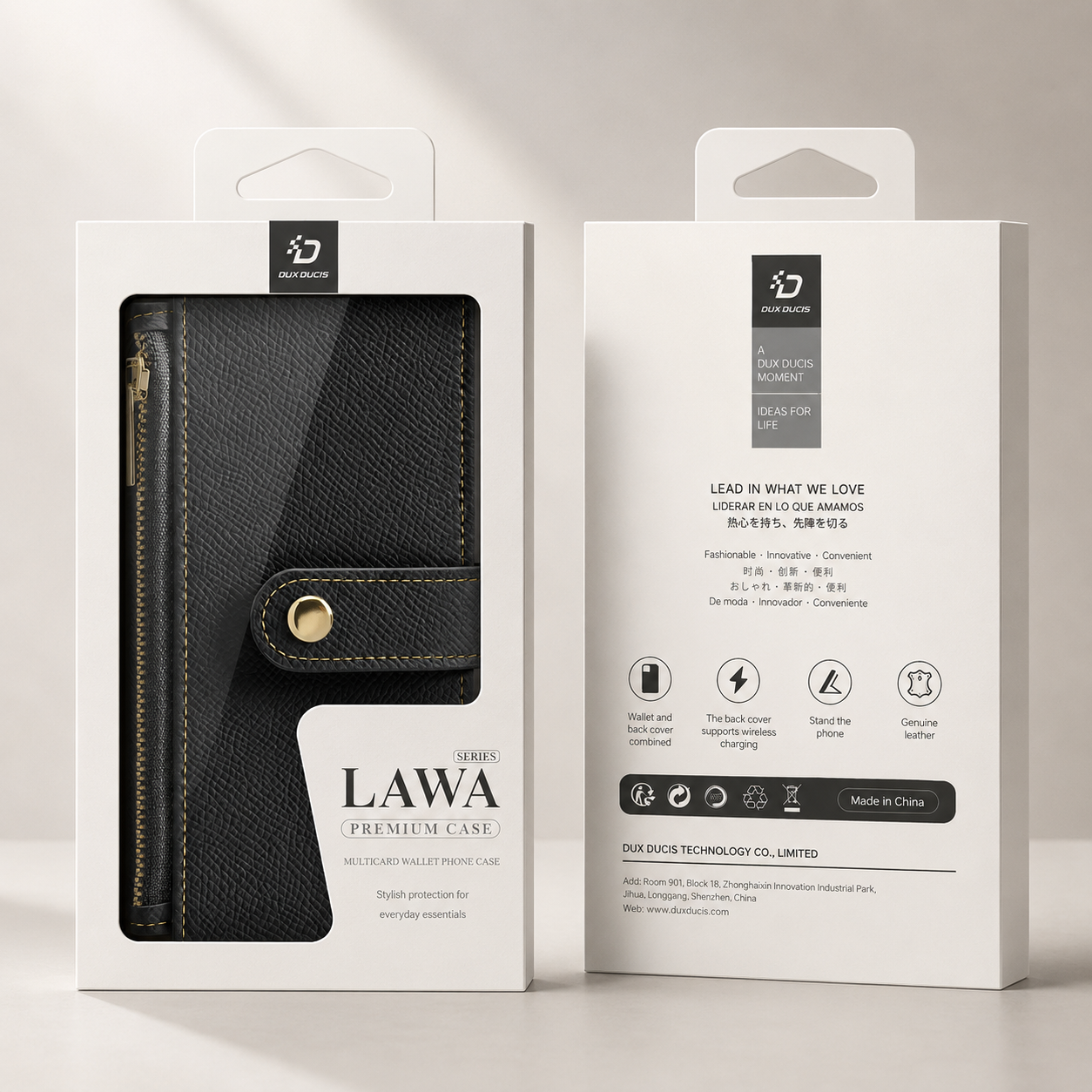 Premium iPhone Case Cow Leather Detachable Magnetic Wallet Cover with Card Slots Shockproof Drop Protection Wireless Charging Support and Lanyard Option