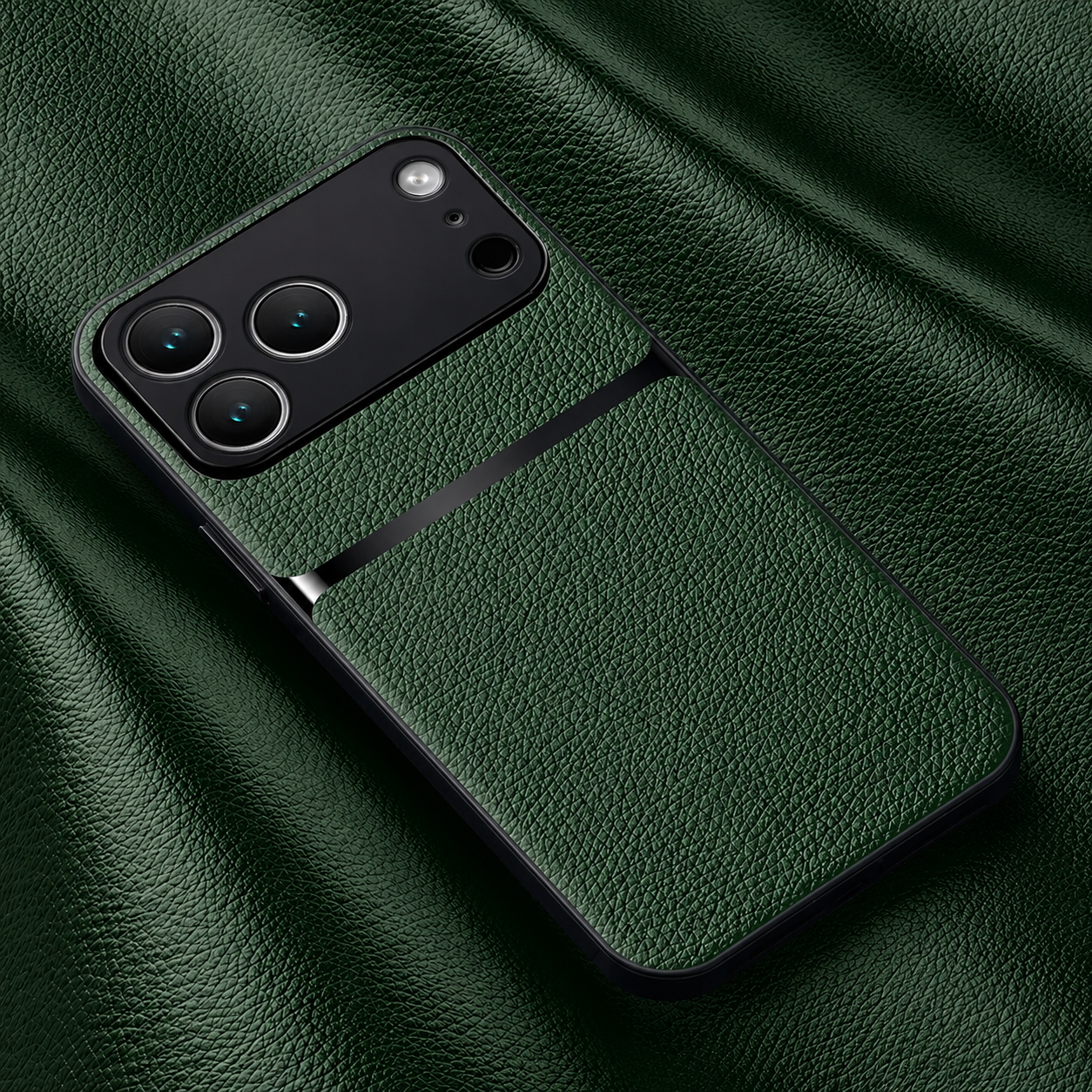 Premium iPhone Case Leather Pattern Silicone Cover Shockproof Protective Back Case