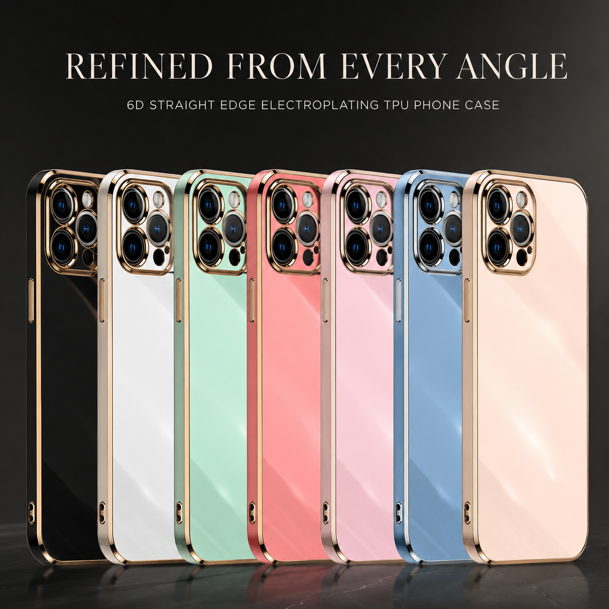 Premium iPhone Case MagSafe Compatible Solid Color Silicone Cover Plated Slim Protection