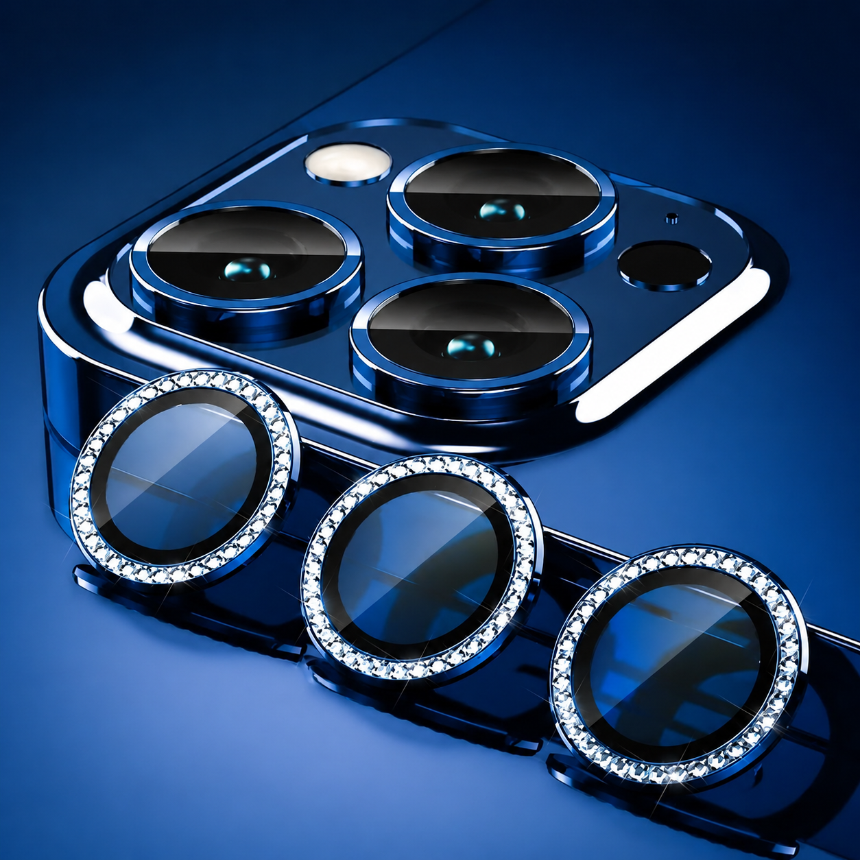 Premium iPhone Camera Lens Protector Tempered Glass Metal Ring Scratch Resistant Shockproof Anti Dust Precision Fit Protective Cover