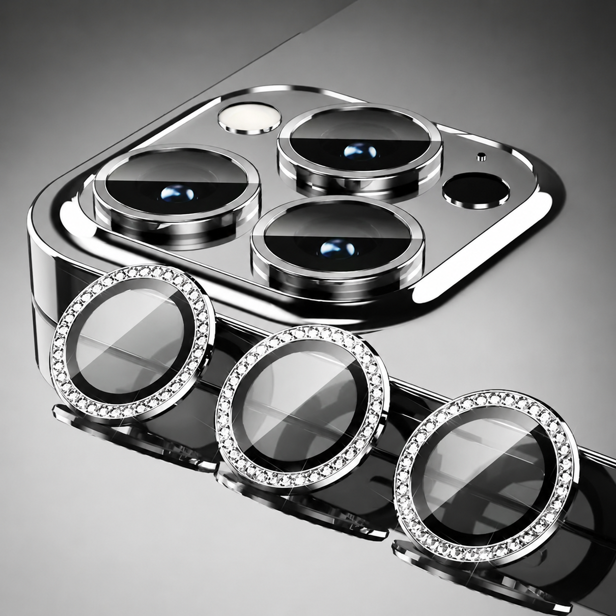 Premium iPhone Camera Lens Protector Tempered Glass Metal Ring Scratch Resistant Shockproof Anti Dust Precision Fit Protective Cover