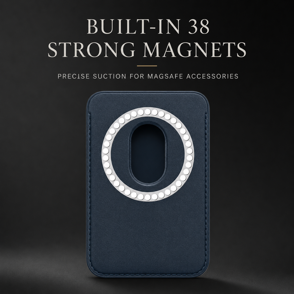 Premium MagSafe Wallet Magnetic Card Holder Slim Leather Phone Wallet Secure Detachable Card Storage Case