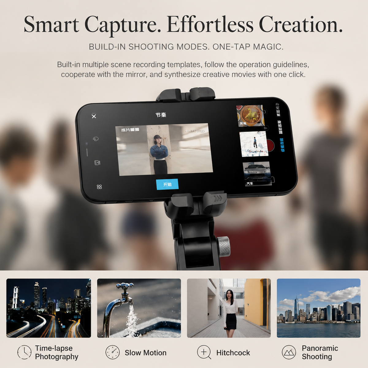 Premium Phone Gimbal Smartphone Stabilizer Selfie Stick Tripod Bluetooth Remote 360 Rotation Video Photography Holder