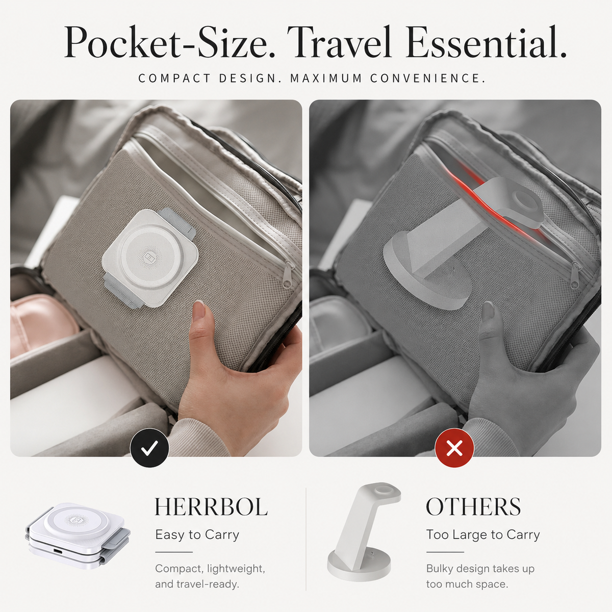 Premium Wireless Charger 3 In 1 Foldable MagSafe Compatible Fast Charging Station Magnetic Portable Charging Dock Smartphone Watch Earbuds