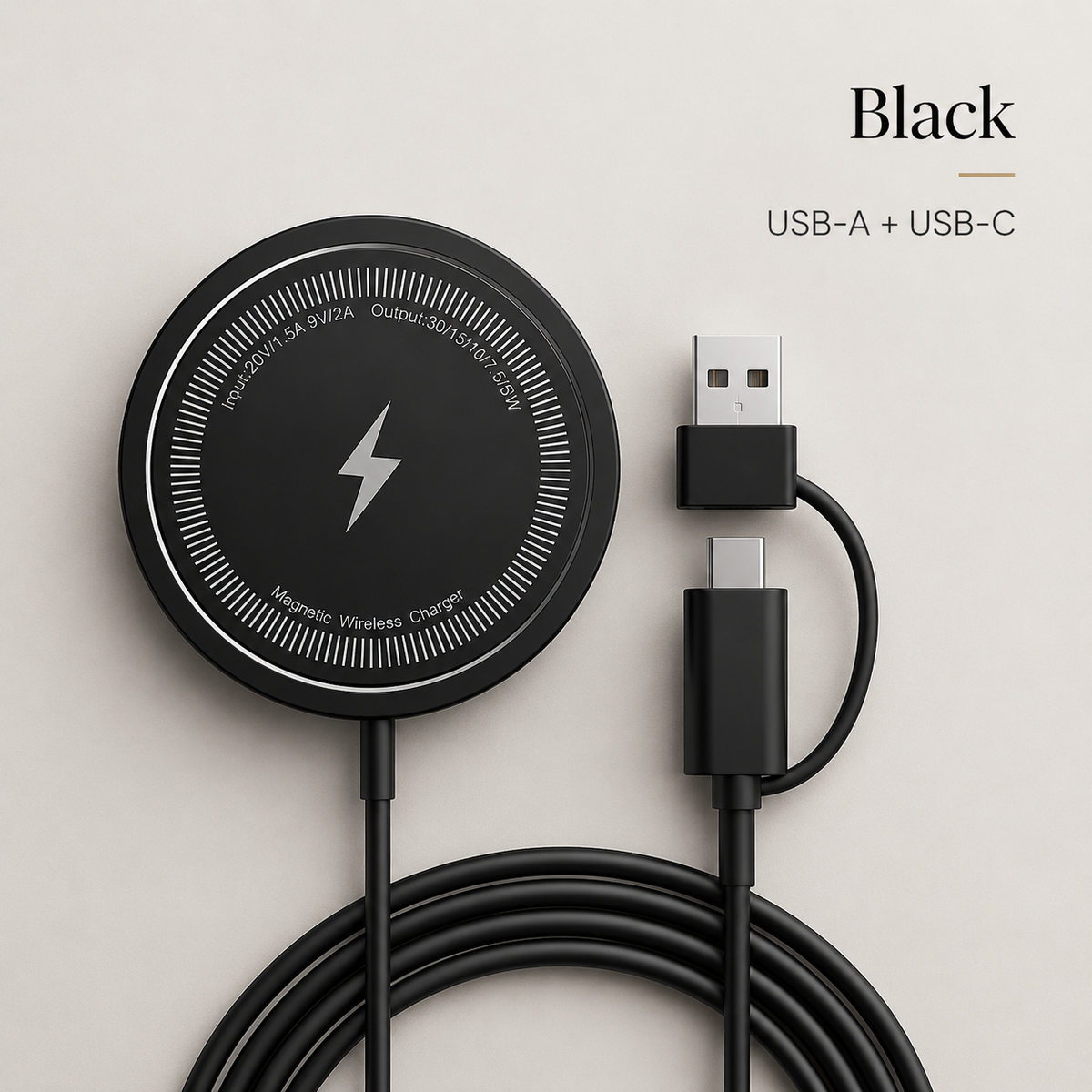 Premium Wireless Charger MagSafe Compatible Fast Charging Magnetic Charging Pad Slim Wireless Charging Dock Smartphone Earbuds Compatible