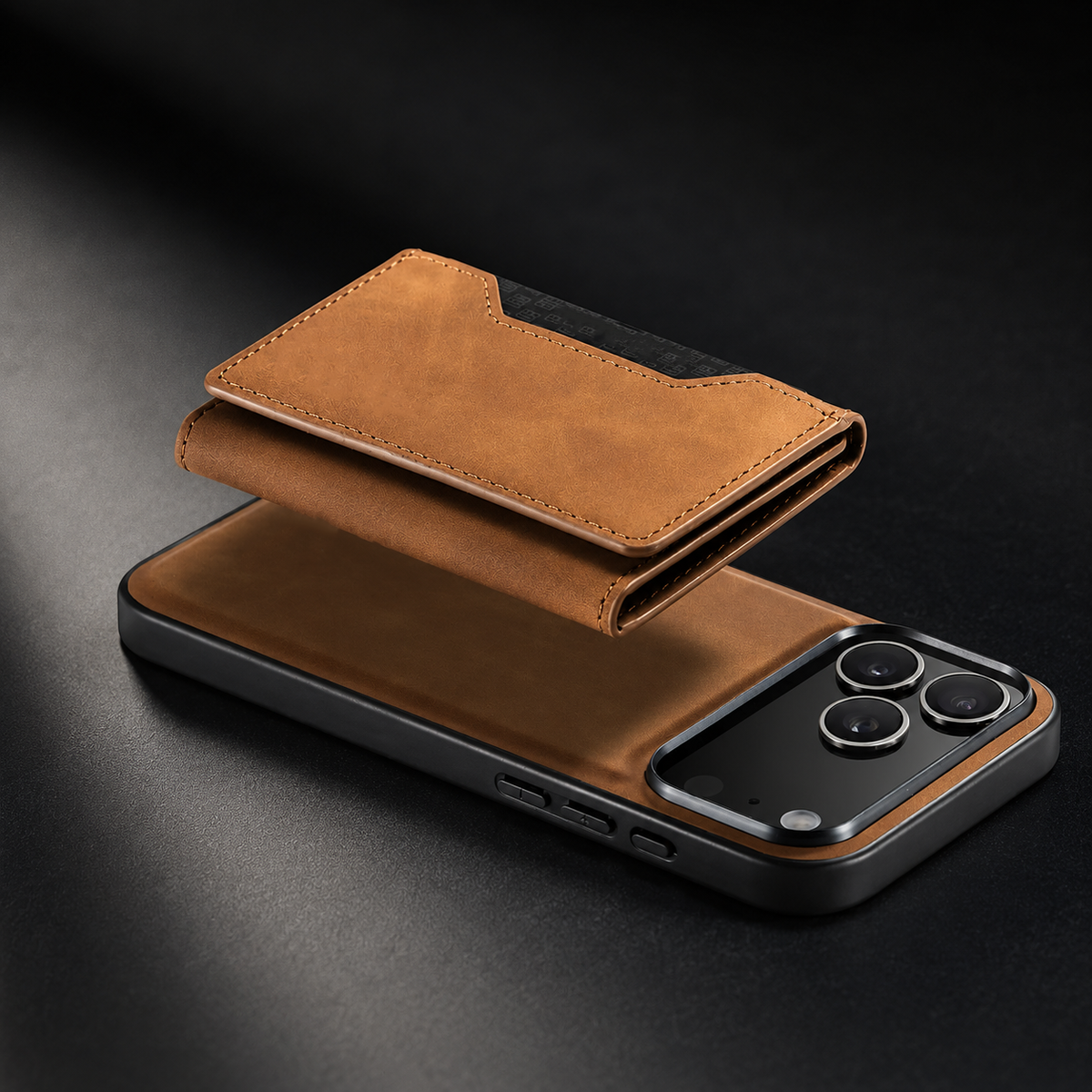 Premium iPhone Case 2 In 1 Detachable Magnetic Leather Wallet Cover Card Slots Kickstand Full Body Protection