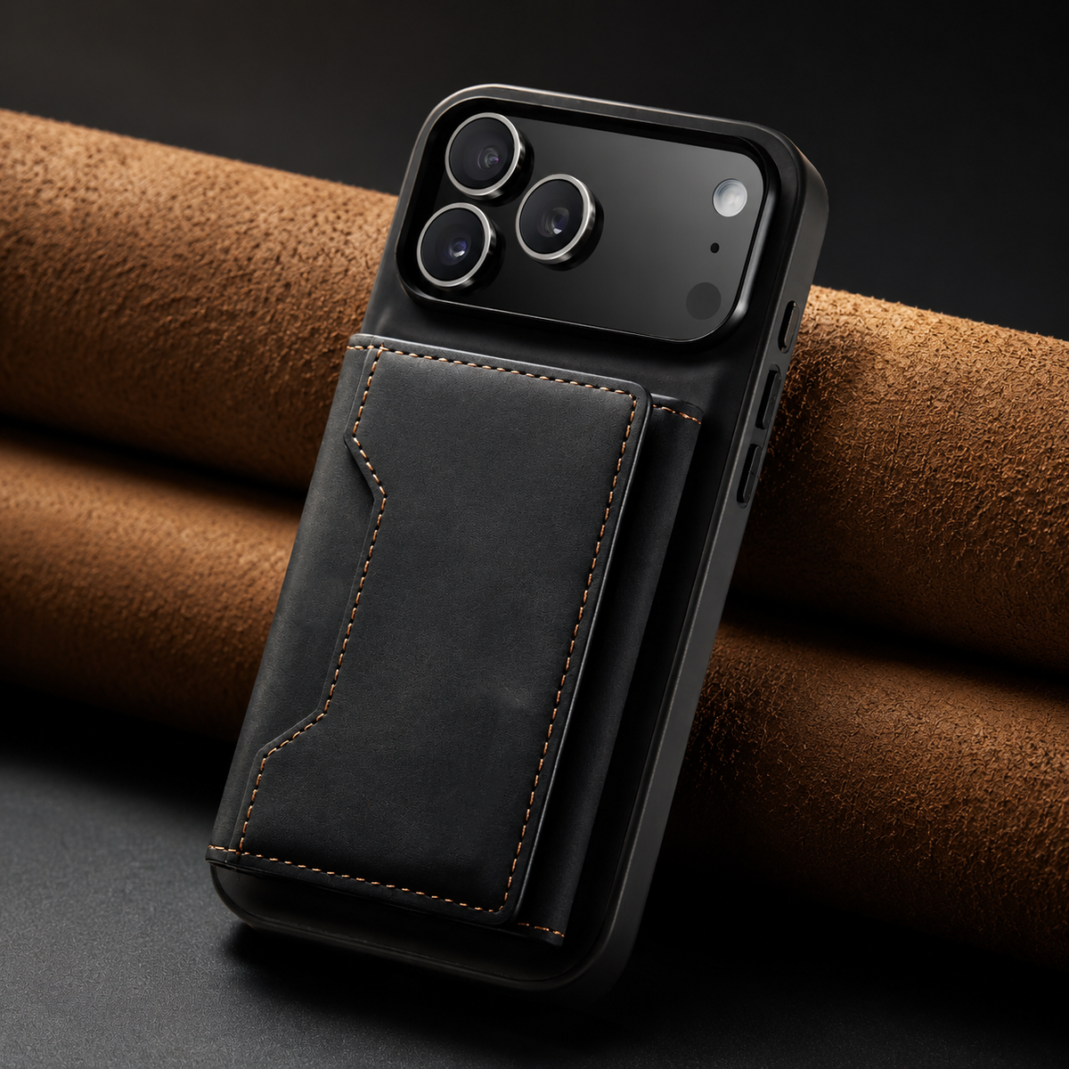 Premium iPhone Case 2 In 1 Detachable Magnetic Leather Wallet Cover Card Slots Kickstand Full Body Protection