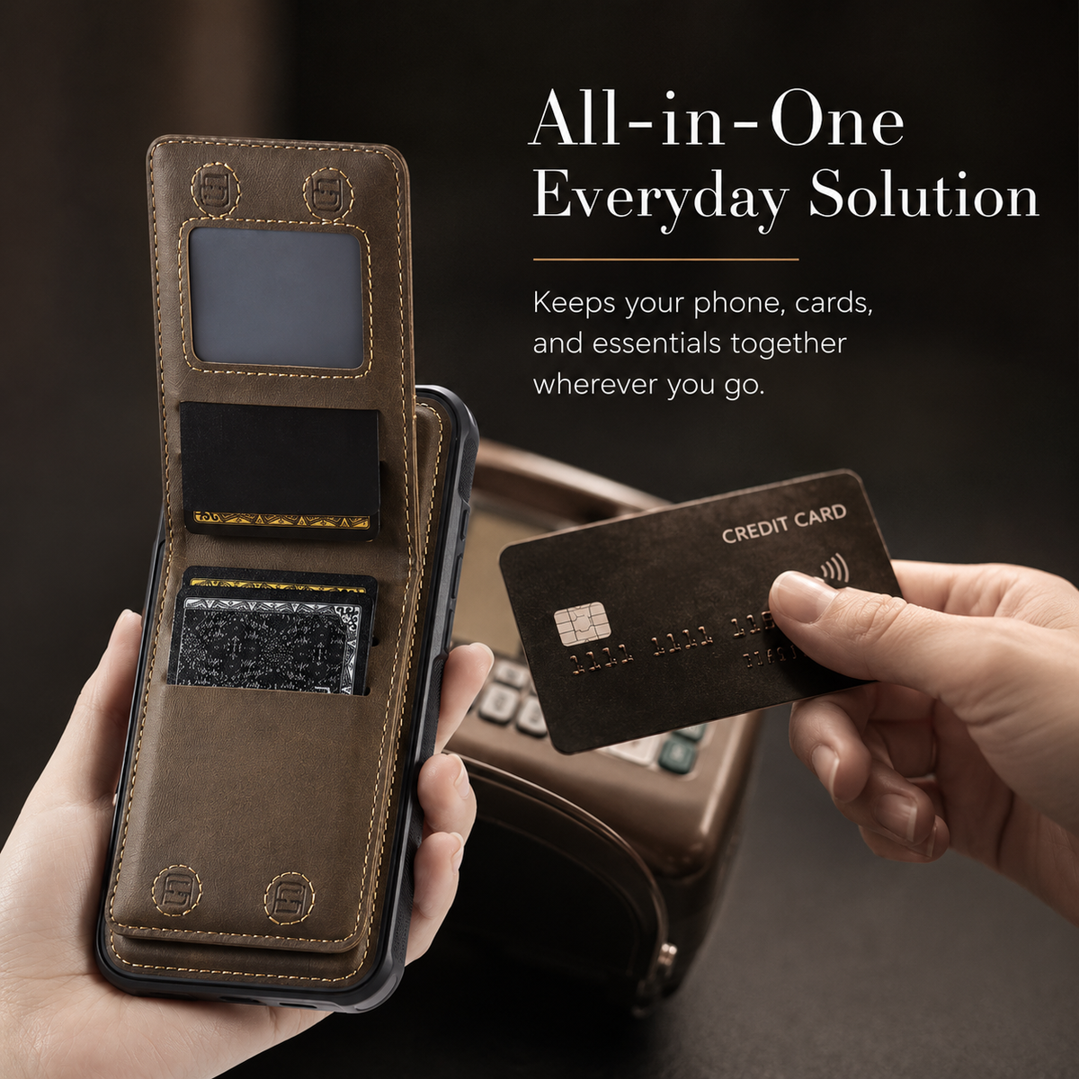 Premium iPhone Case 2-in-1 Magnetic Detachable Wallet Flip Cover Card Holder Full Protection