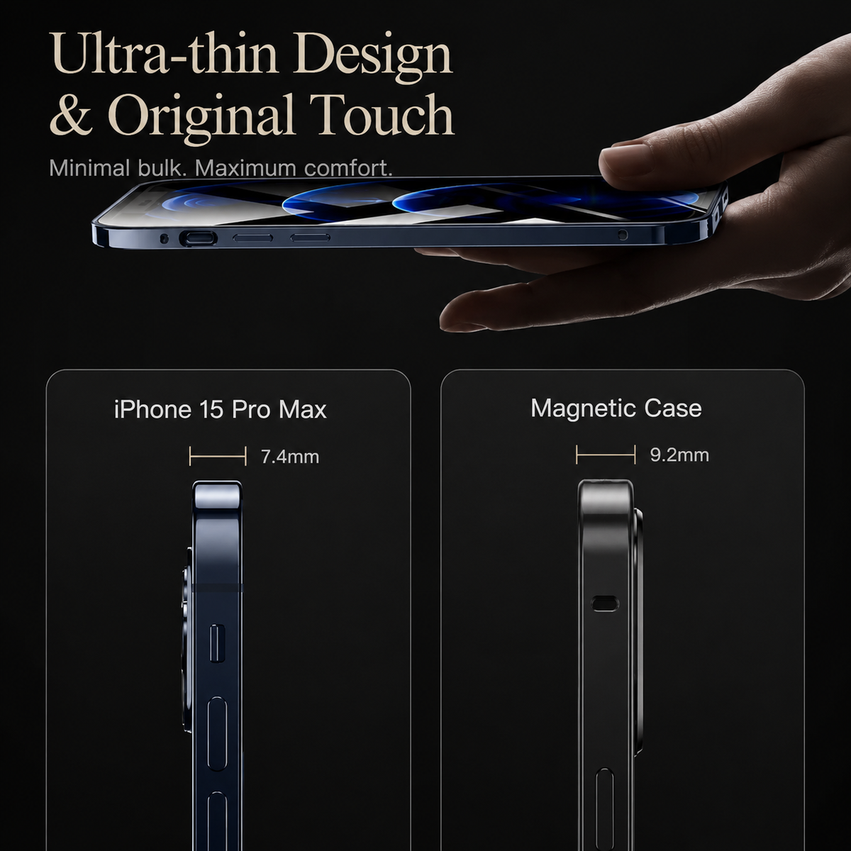 Premium iPhone Case 360 Full Protection Magnetic Glass Cover Aluminum Alloy Frame Shockproof Anti Scratch Bumper Full Coverage