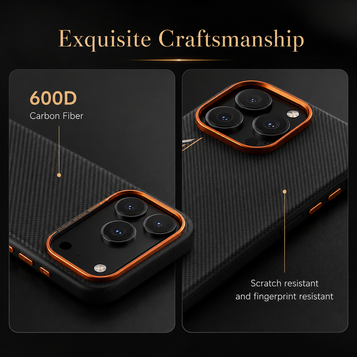Premium iPhone Case 600D Kevlar Aramid Fiber Cover Magnetic Shockproof Anti Fingerprint Anti Scratch Protection