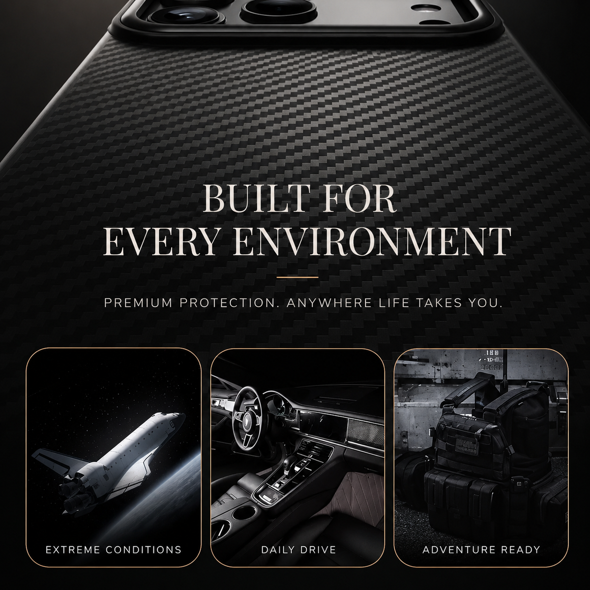 Premium iPhone Case 600D Kevlar Magnetic Cover Carbon Fiber TPU PC Shockproof Anti Fingerprint Protection