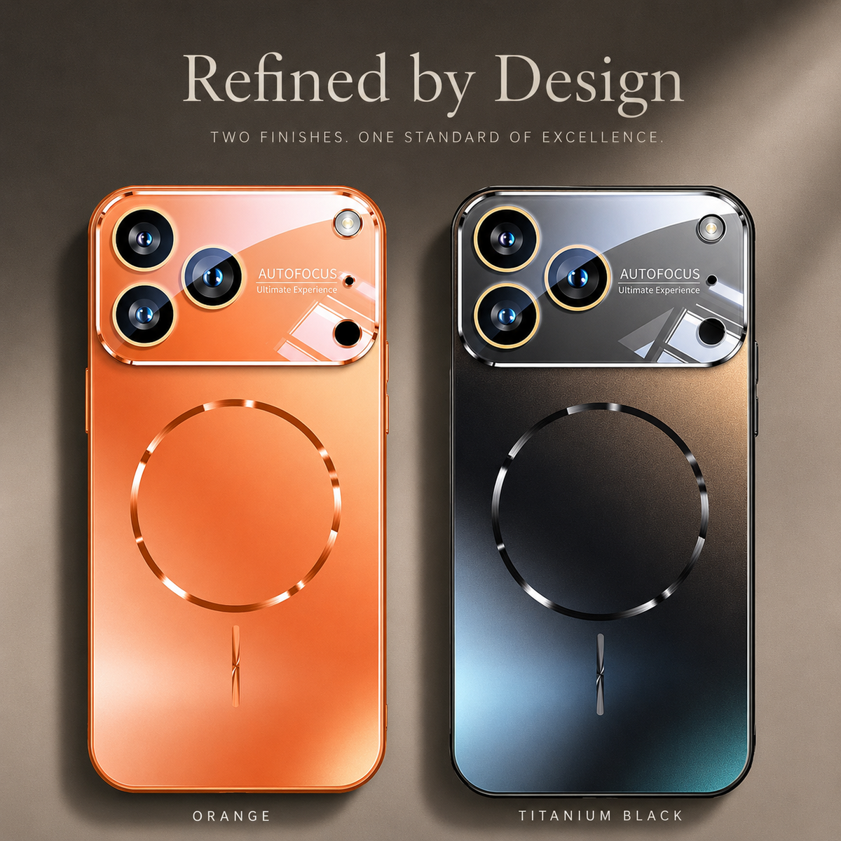 Premium iPhone Case AG Nano Matte Hard Back Magnetic Cover with Anti Fingerprint Acrylic Design MagSafe Wireless Charging Support