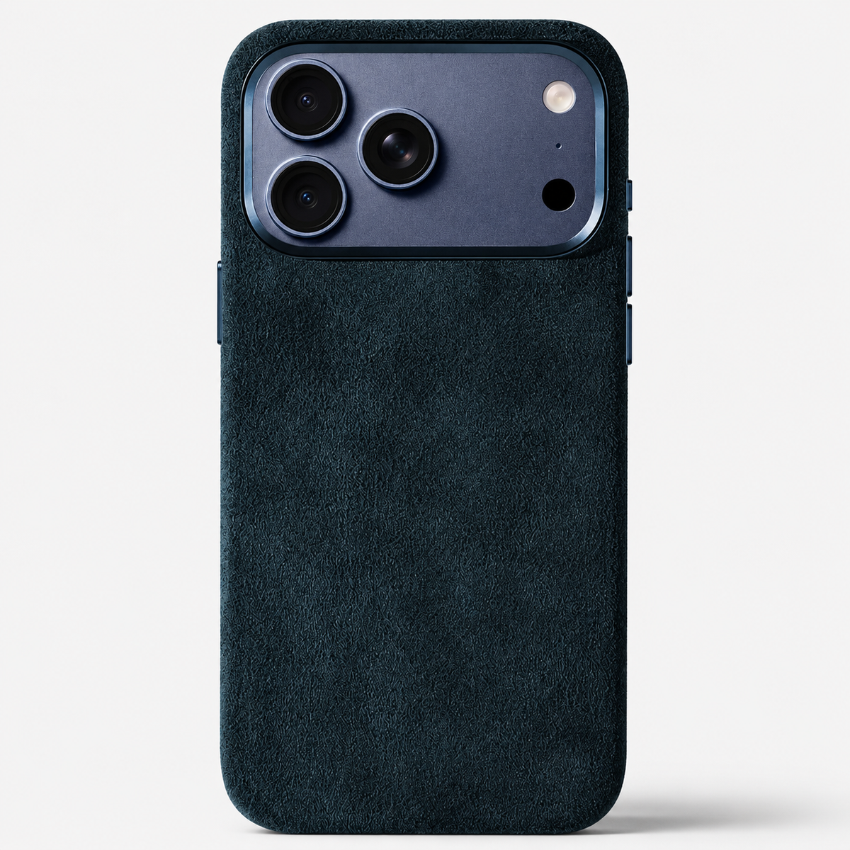 Premium iPhone Case Alcantara Magnetic Cover MagSafe Compatible Smart Button Protective Luxury Full Coverage Case