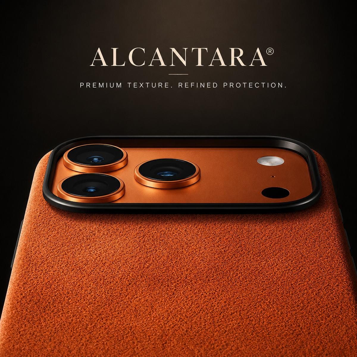 Premium iPhone Case Alcantara Magnetic Cover MagSafe Compatible Smart Button Protective Luxury Full Coverage Case