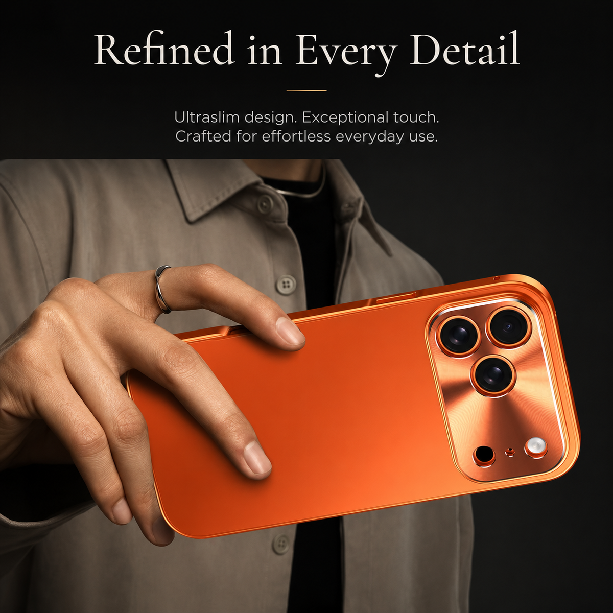 Premium iPhone Case All Aluminum Magnetic Frame with Frosted PC Backplate Ultra Thin Shock Absorbing Protective Design