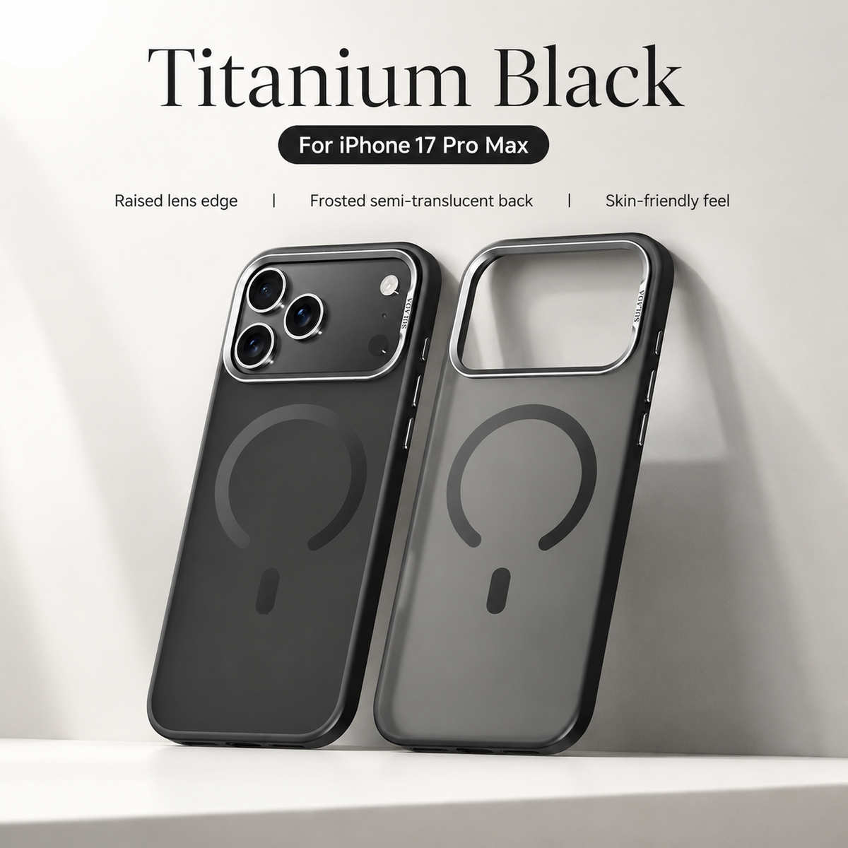 Premium iPhone Case Alloy Lens Frame Matte MagSafe Cover with Translucent Hybrid Design Shockproof PC TPU Half Wrapped Protection