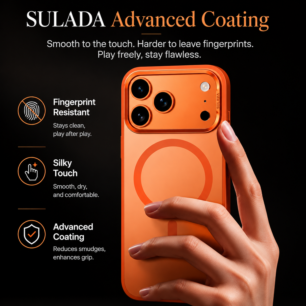 Premium iPhone Case Alloy Lens Frame Matte MagSafe Cover with Translucent Hybrid Design Shockproof PC TPU Half Wrapped Protection