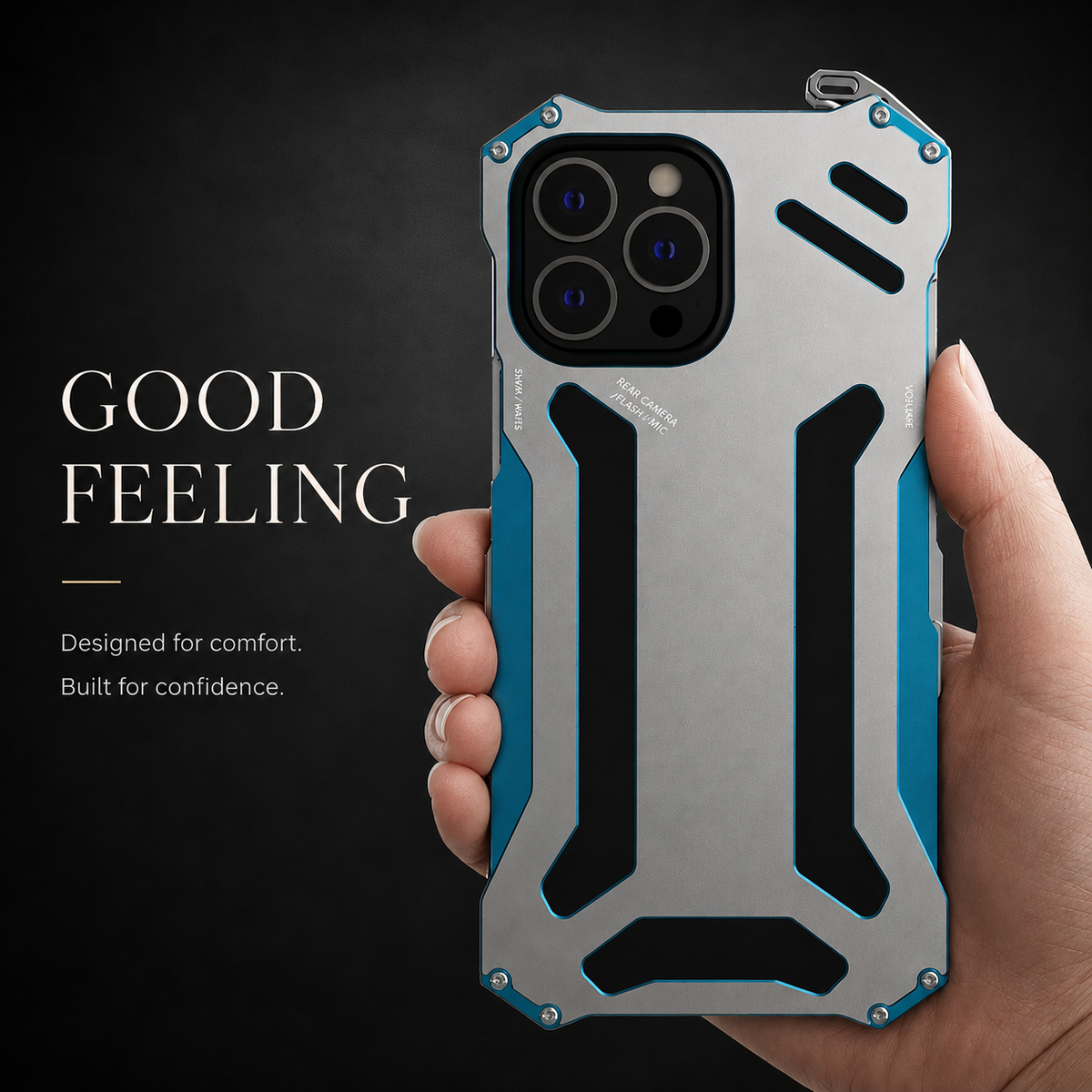 Premium iPhone Case Aluminum Alloy Metal Armor Cover Military Grade Shockproof Cooling Design Anti Scratch Protective Case