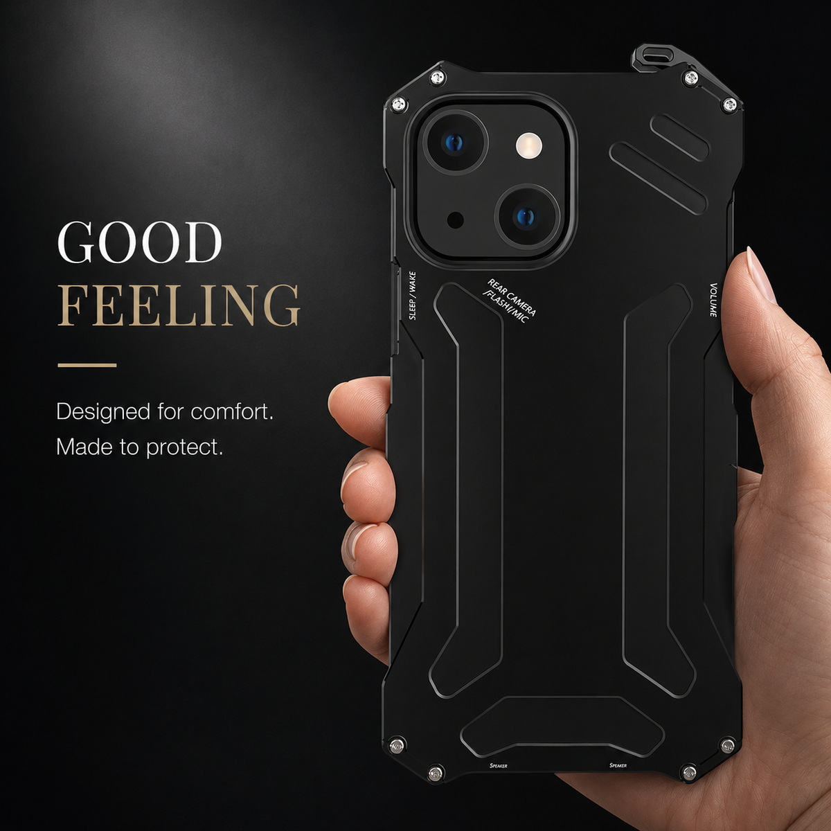 Premium iPhone Case Aluminum Alloy Metal Armor Cover Military Grade Shockproof Cooling Design Anti Scratch Protective Case