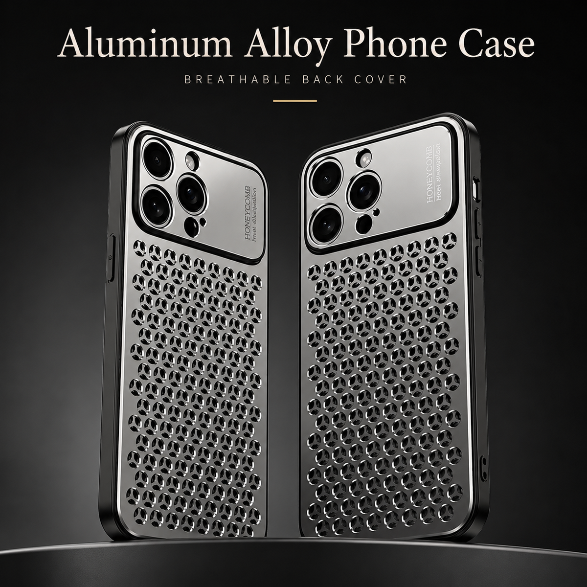 Premium iPhone Case Aluminum Alloy Protective Cover Breathable Metal Design Anti Fingerprint Scratch Resistant Slim Frame