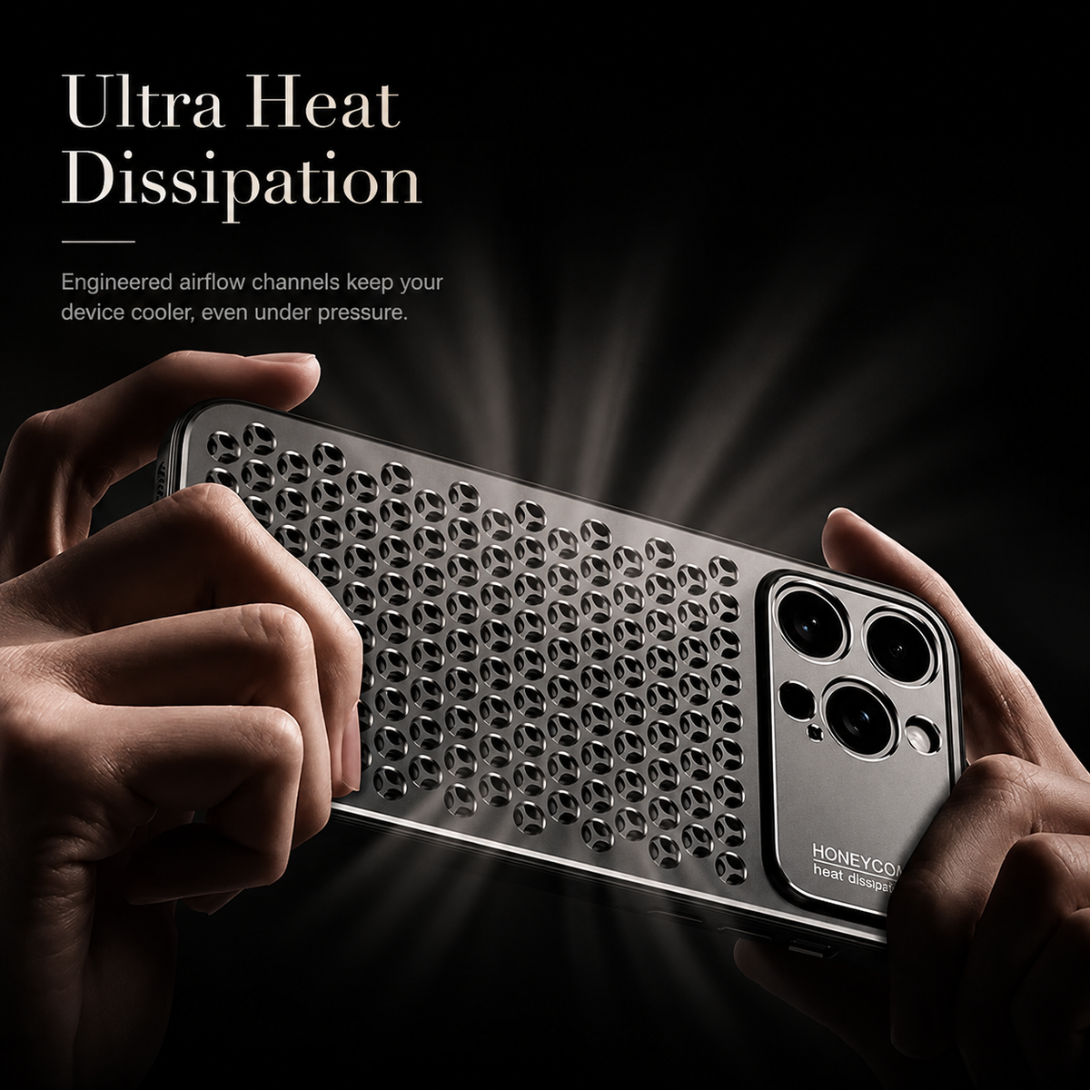 Premium iPhone Case Aluminum Alloy Protective Cover Breathable Metal Design Anti Fingerprint Scratch Resistant Slim Frame