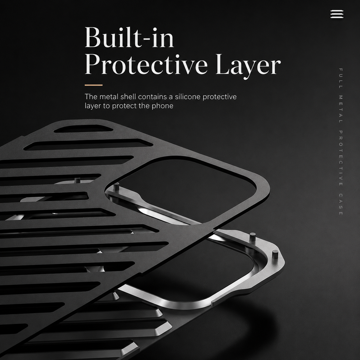 Premium iPhone Case Aluminum Armor Bumper Shockproof Metal Gear Transparent Hard Cover Camera Lens Protection Case