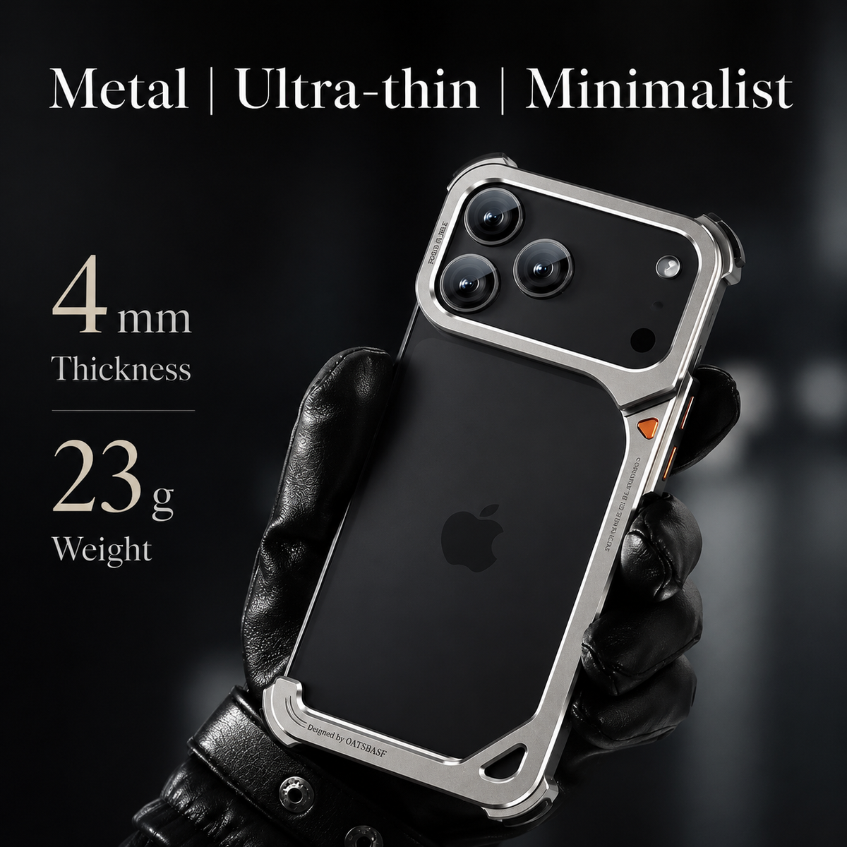 Premium iPhone Case Aluminum Frame with Lens Holder MagSafe Wireless Charging Support Slim Drop Protection Metal Design