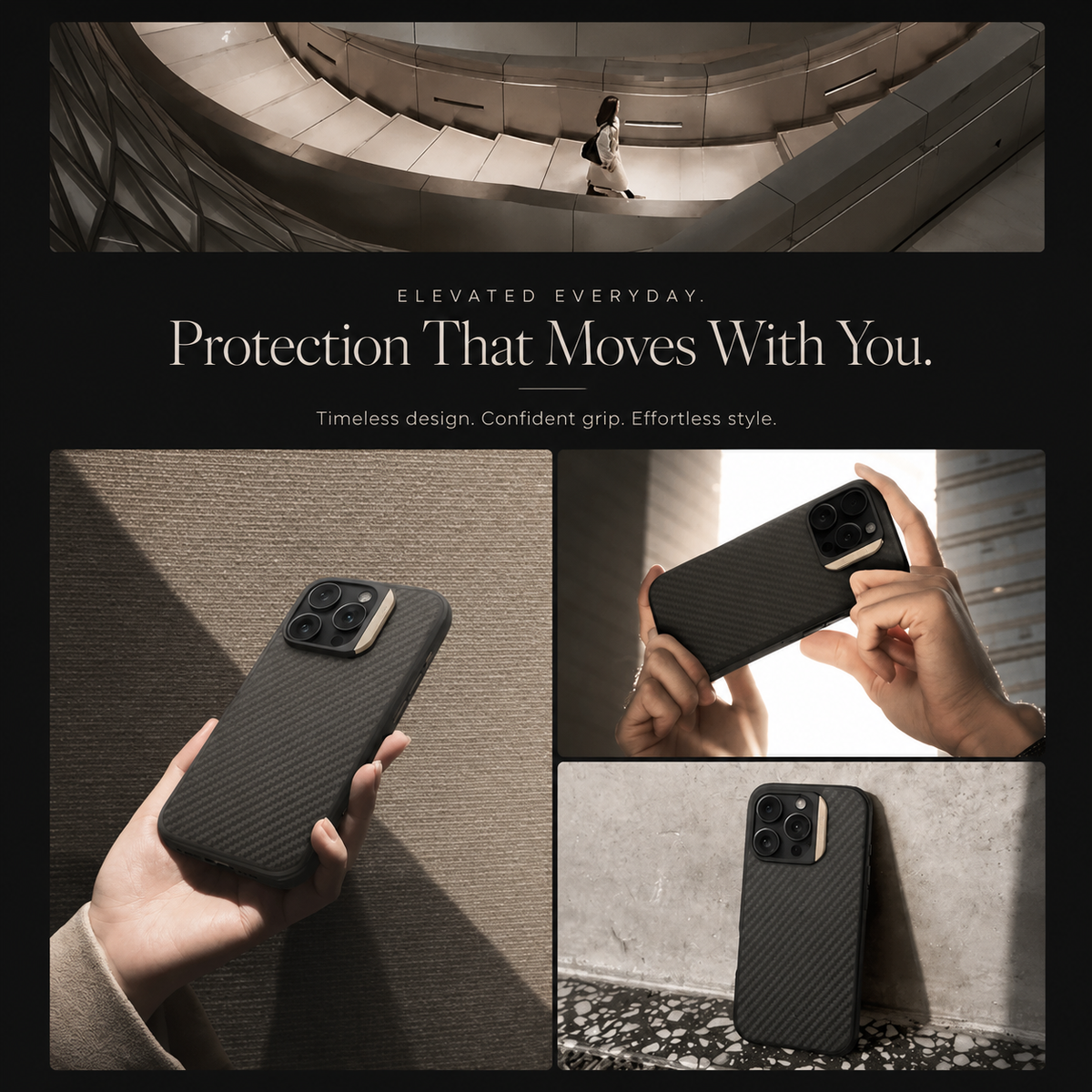 Premium iPhone Case Aramid Fiber TPU Magnetic Cover with Metal Frame Protection Shockproof Full Coverage MagSafe Wireless Charging Support