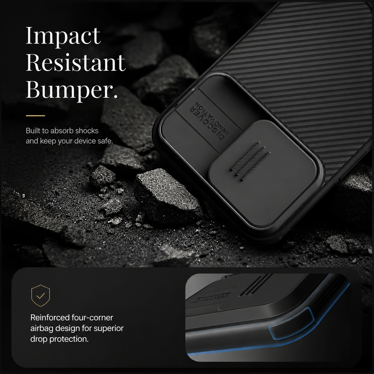 Premium iPhone Case CamShield Magnetic Cover Sliding Camera Protection Shockproof TPU PC Rugged Full Coverage