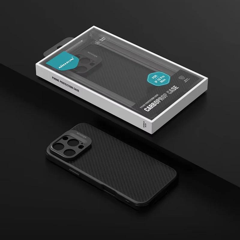 Premium iPhone Case CarboProp Magnetic TPU PC Cover with Lens Holder Shockproof Protective Shell MagSafe Compatible Design