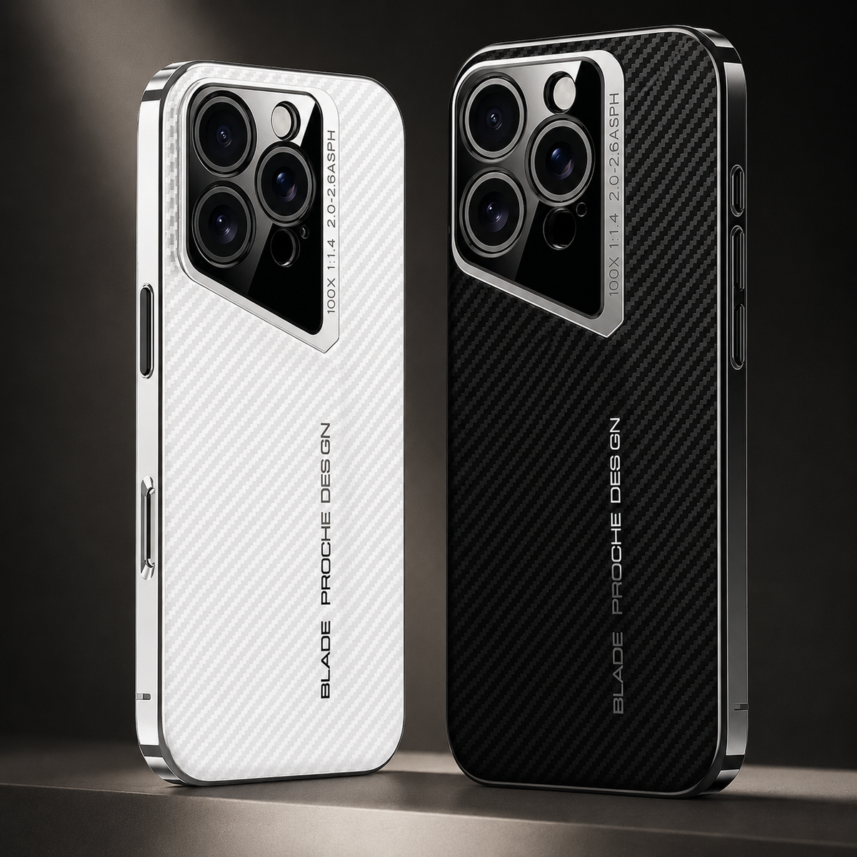 Premium iPhone Case Carbon Fiber Electroplated Cover Magnetic Shockproof Anti Fingerprint Full Coverage Protective Case