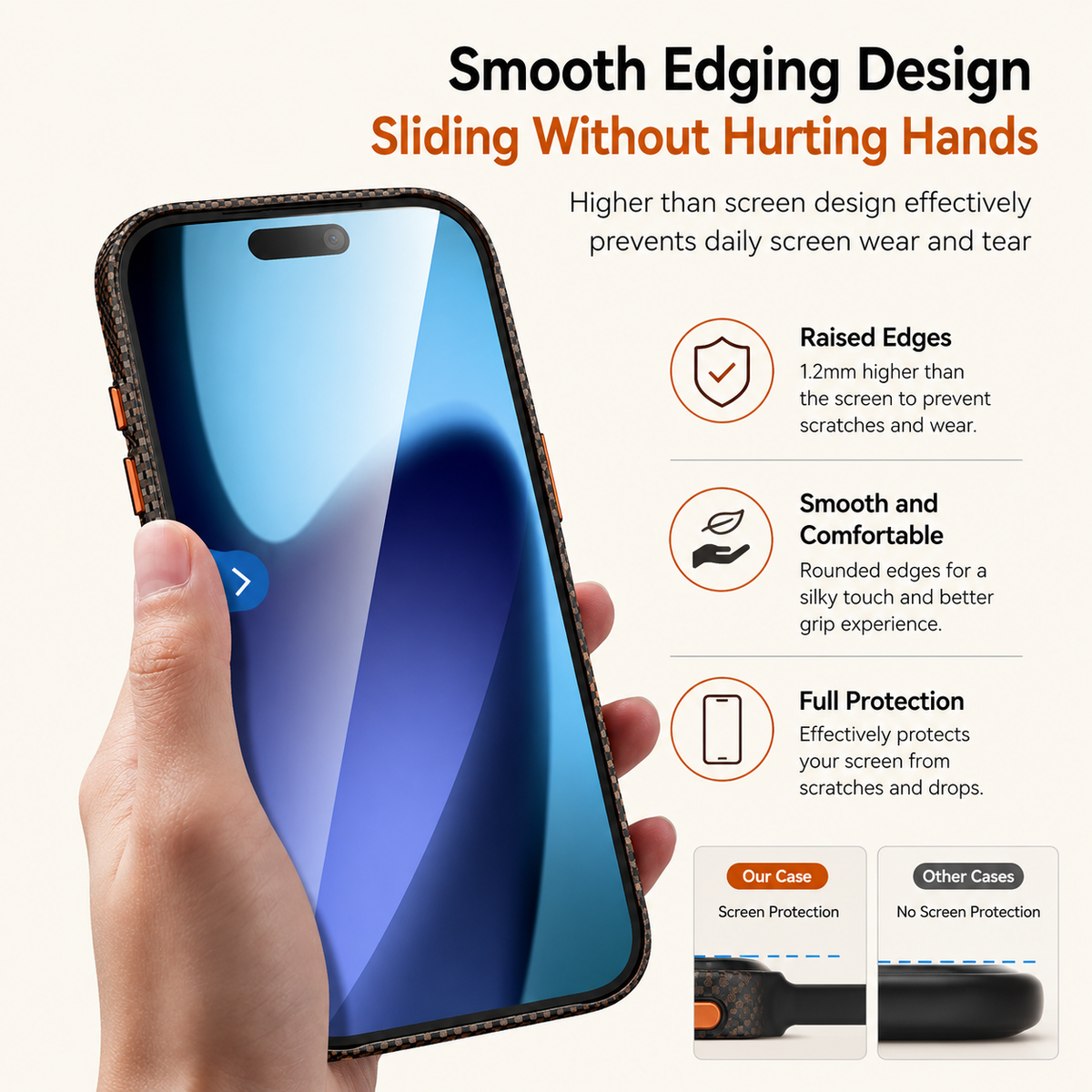 Premium iPhone Case Carbon Fiber Pattern MagSafe Compatible Kevlar Style Shockproof PC Hard Protective Cover with Magnetic Alignment Design