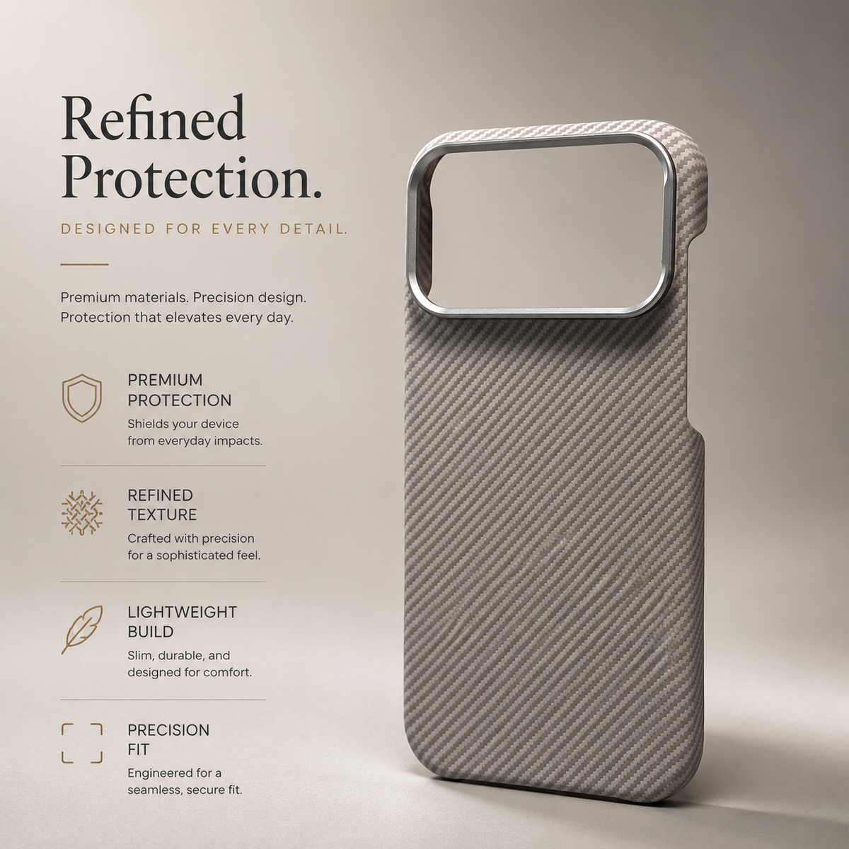 Premium iPhone Case Carbon Fiber Texture Magnetic MagSafe Compatible Shock Absorbing Hybrid Protective Cover