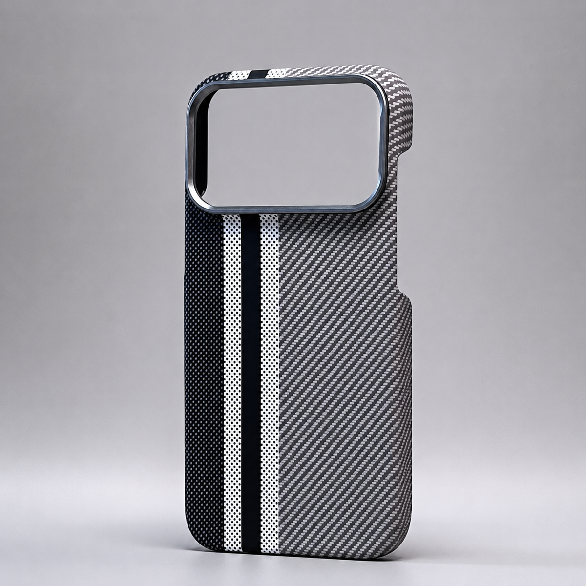 Premium iPhone Case Carbon Fiber Texture Magnetic MagSafe Compatible Shock Absorbing Hybrid Protective Cover