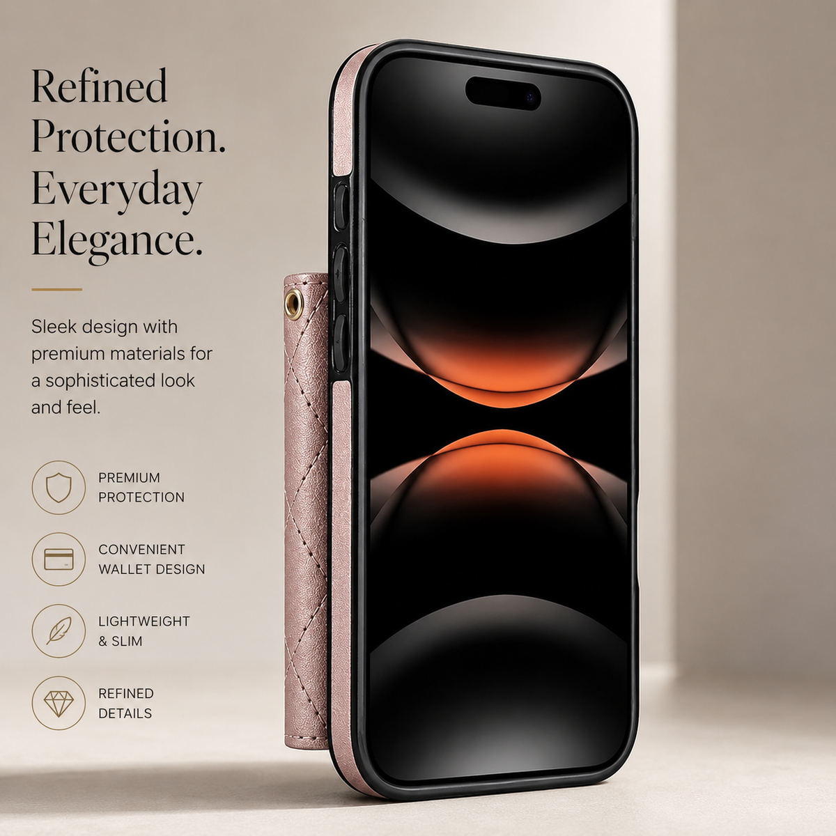 Premium iPhone Case Crossbody Leather Wallet Cover Wrist Shoulder Strap Card Coin Storage Shockproof Protection