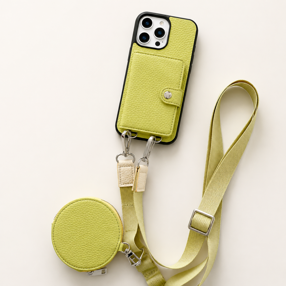Premium iPhone Case Crossbody Wallet Cover PU Leather Card Holder RFID Protection Full Protection