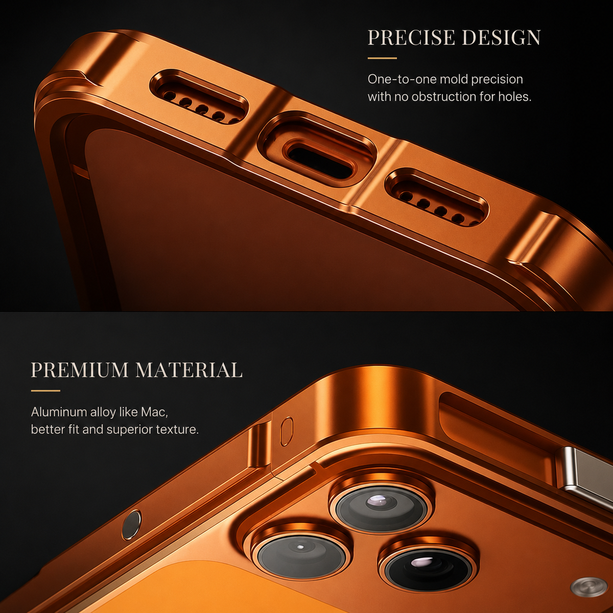 Premium iPhone Case Cyberpunk Aluminum Alloy Mechanical Bumper Shockproof Metal Frame Heavy Duty Drop Protection Design