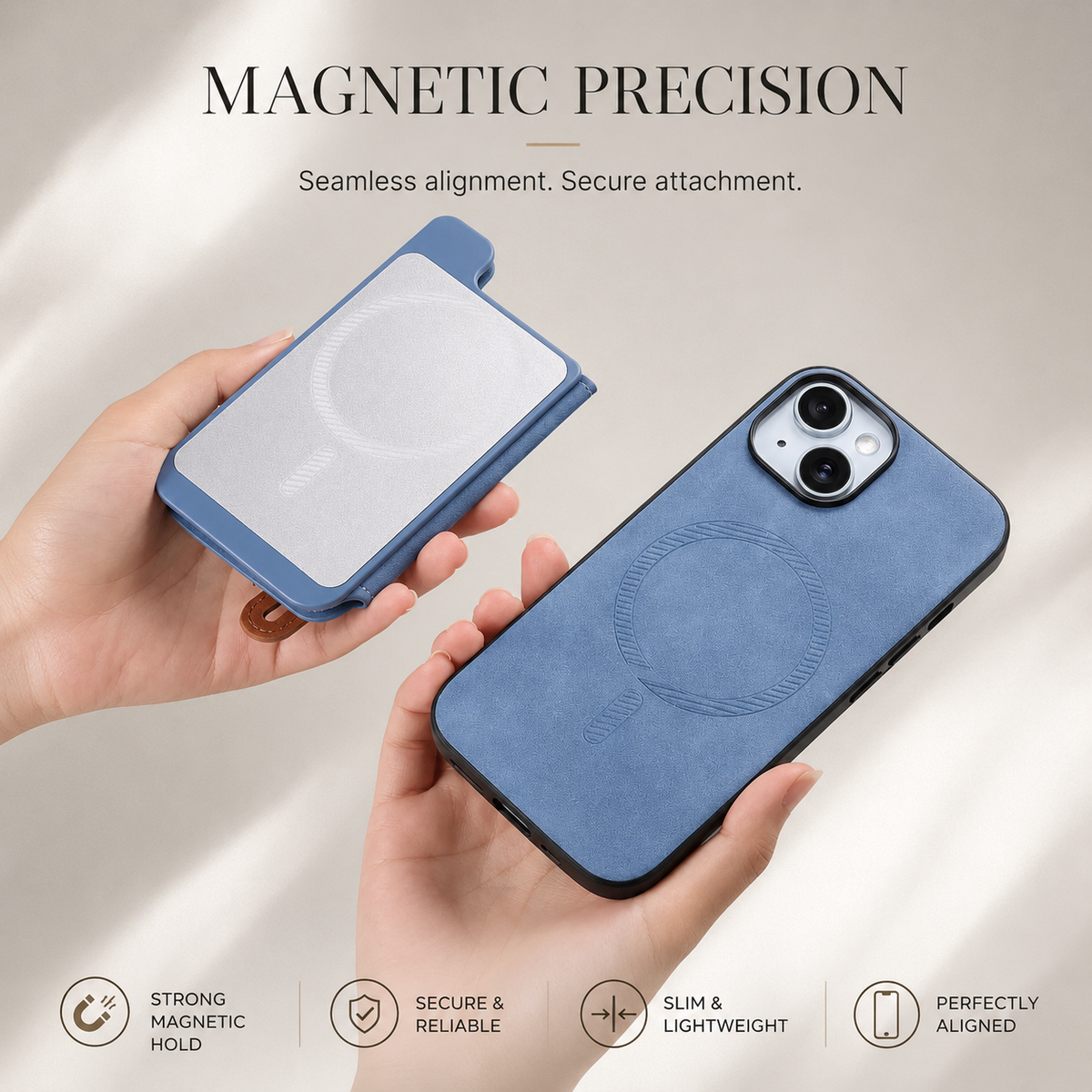 Premium iPhone Case Detachable Zipper Wallet Flip Cover PU Leather Card Holder Shockproof Full Protection