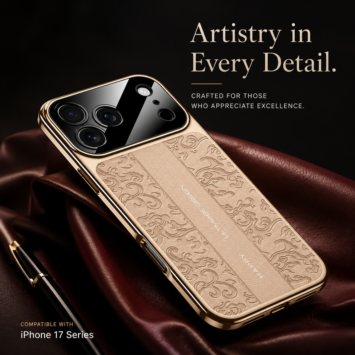 Premium iPhone Case Electroplated Leather Magnetic Soft TPU Dual Layer Protective Cover
