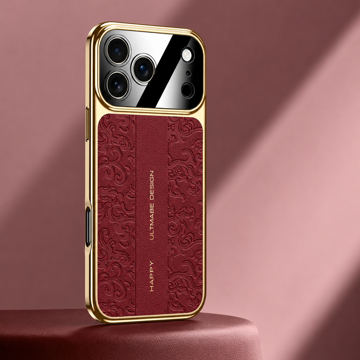 Premium iPhone Case Electroplated Leather Magnetic Soft TPU Dual Layer Protective Cover