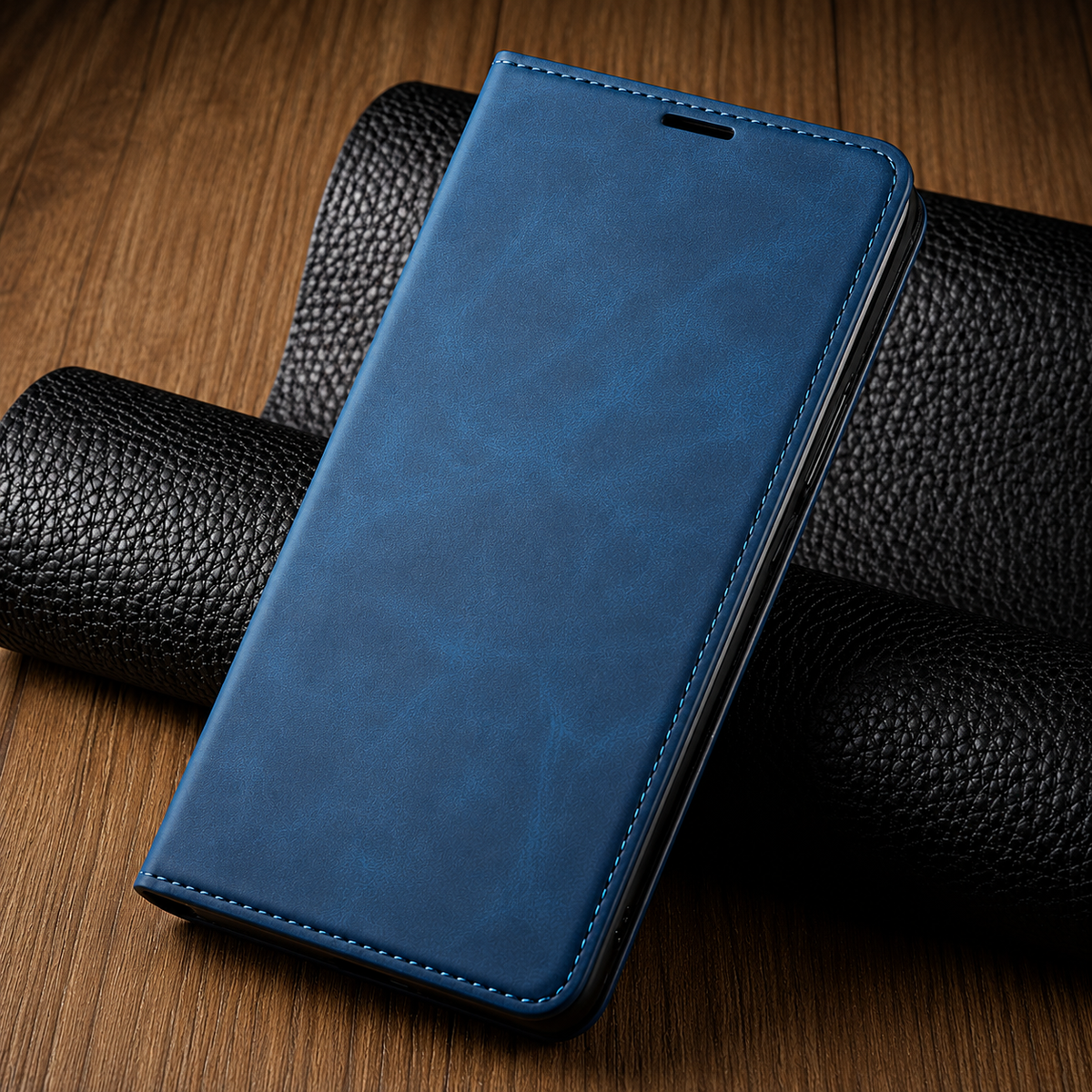Premium iPhone Case Flip Wallet MagSafe Compatible Leather Card Holder Cover Stand Protection