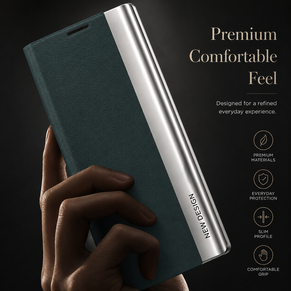 Premium iPhone Case Flip Wallet MagSafe Compatible Magnetic Shockproof Protective Cover Card Holder Stand Function Screen Protection Slim Design